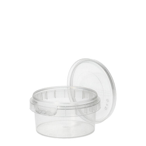 Papstar 20x 50 Feinkostbecher, PP rund 80 ml Ø 6,9 cm · 3,65 cm transparent mit Originalitätsverschluss