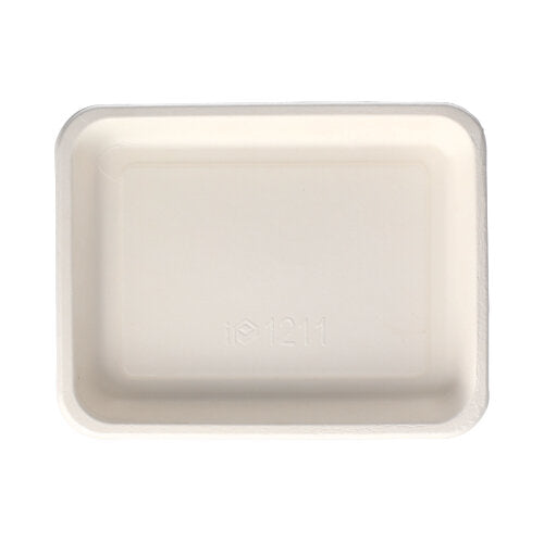 Papstar 4x 125 Siegelschalen, Zuckerrohr 900 ml 3 cm x 17,5 cm x 22,5 cm weiss
