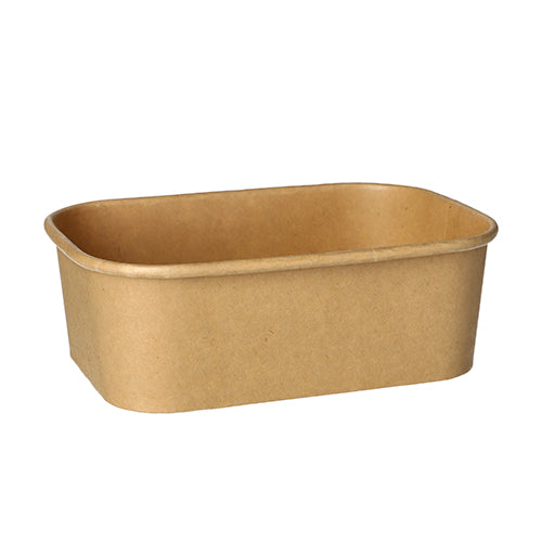 Papstar 12x 25 Verpackungsbecher, Pappe rechteckig 750 ml 5,7 cm x 17,3 cm x 12,3 cm braun