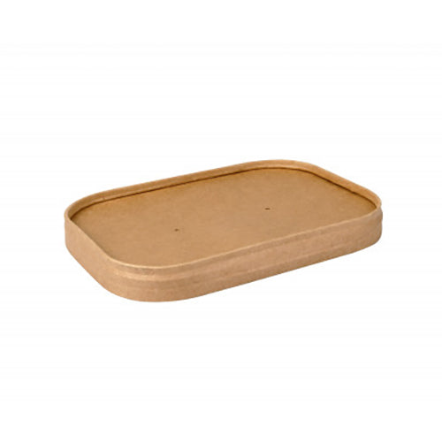 Papstar 12x 25 Deckel für Verpackungsbecher, Pappe rechteckig 2 cm x 17,3 cm x 12,3 cm braun