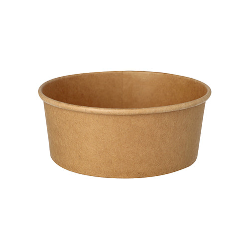 Papstar 6x 50 Salatschalen, Pappe rund 750 ml Ø 15 cm · 6 cm braun