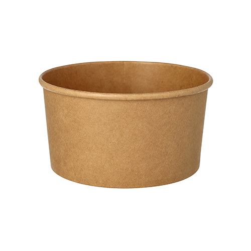 Papstar 6x 50 Salatschalen, Pappe rund 1000 ml Ø 15 cm · 7,5 cm braun