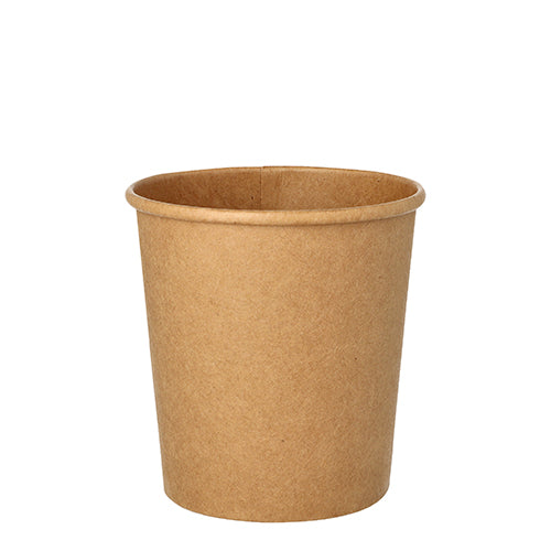 Papstar 500x Suppenbecher, Pappe, Braun, Rund, Inhalt: 470ml, Durchmesser: 9,8cm, Höhe: 10cm