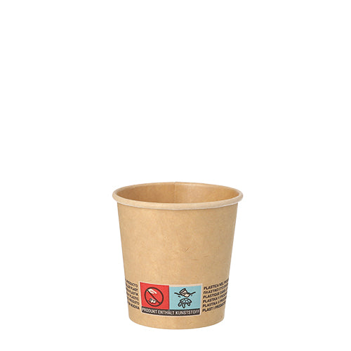Papstar 20x 50 Trinkbecher, Pappe 0,1 l Ø 6 cm · 6 cm braun