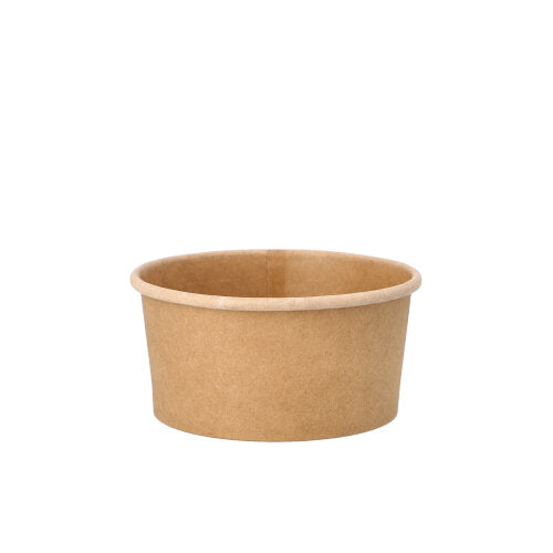 Papstar 500x Suppenbecher, Pappe, Braun, Rund, Inhalt: 180ml, Durchmesser: 9,8cm, Höhe: 4,9cm