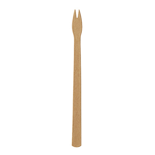 Papstar 4.000x Pommes-Frites-Gabeln, FSC Papier, Serie: Pure, Braun, Länge: 13,5cm