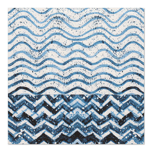 Papstar 10x 20 Servietten, 3-lagig 1/4-Falz 33 cm x 33 cm "Crazy Waves"