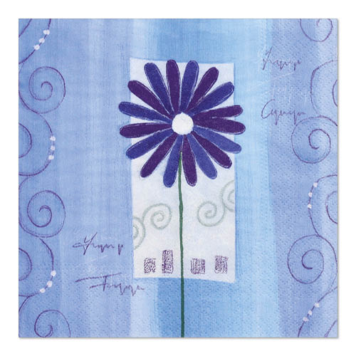 Papstar 10x 20 Servietten, 3-lagig 1/4-Falz 33 cm x 33 cm "Classic Blossom"