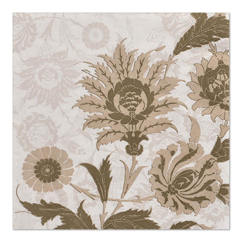 Papstar 10x 20 Servietten, 3-lagig 1/4-Falz 33 cm x 33 cm "Natural Flowers"