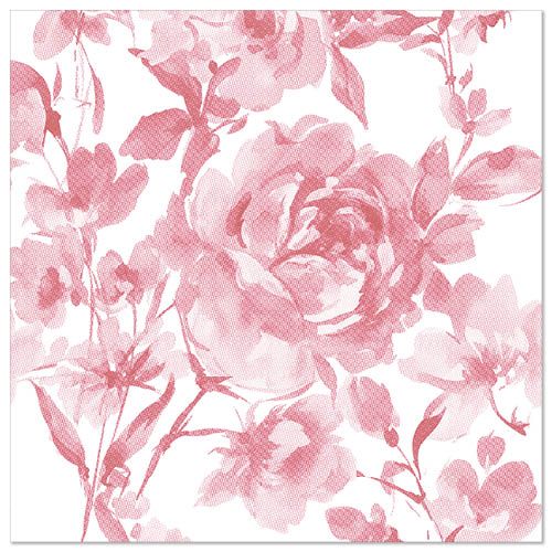 Papstar 160 Servietten "ROYAL Collection" 1/4-Falz 40 cm x 40 cm bordeaux "Rose"