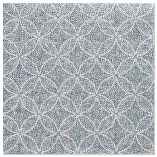 Papstar 160 Servietten "ROYAL Collection" 1/4-Falz 40 cm x 40 cm arktikblau "Circle Flowers"