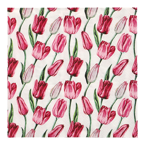 Papstar 10x 20 Servietten, 3-lagig 1/4-Falz 33 cm x 33 cm "Tulip"