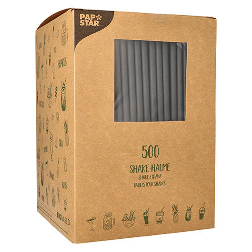 Papstar Shake-Halme, Material: Papier, Farbe: schwarz, Abmessungen: Ø 8mm · 25cm