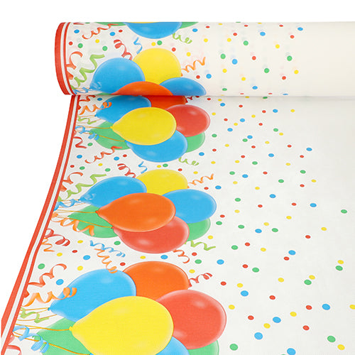 Papstar 2x Tischdecke, stoffähnlich, Vlies "soft selection plus" 40 m x 1,18 m "Lucky Balloons"