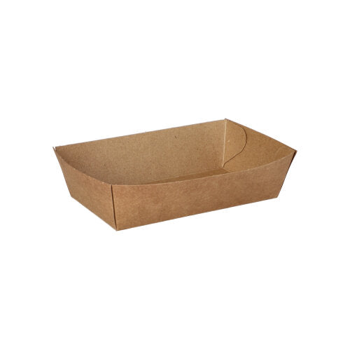 Papstar 12x 50 Snacktrays, Pappe "pure" 3,5 cm x 7 cm x 12 cm braun