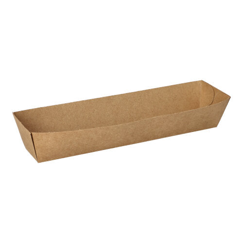 Papstar 14x 50 Snacktrays, Pappe "pure" 3 cm x 3,3 cm x 18,5 cm braun