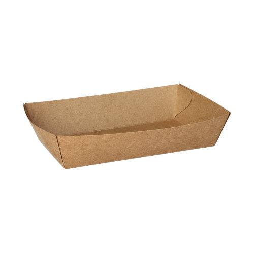 Papstar 10x 50 Snacktrays, Pappe "pure" 3,5 cm x 8,5 cm x 15,5 cm braun