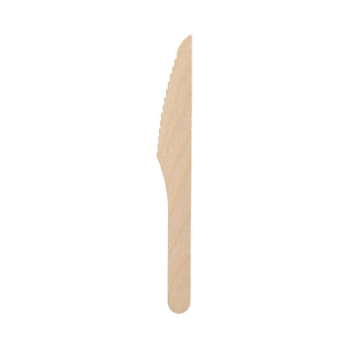 Papstar 10x 100 Messer, Holz "pure" 16,5 cm gewachst
