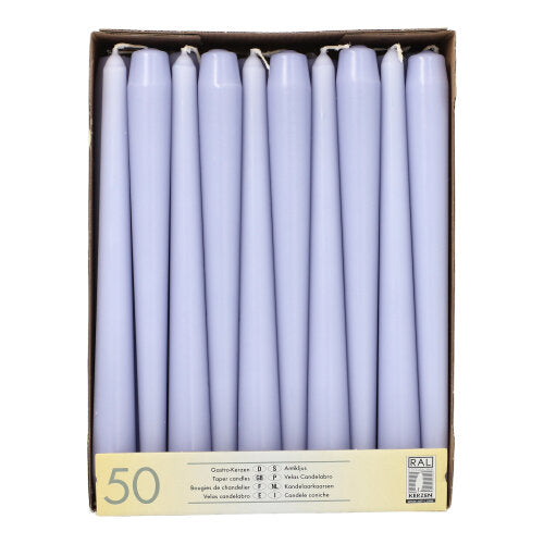 Papstar 2x 50 Leuchterkerzen Ø 2,2 cm · 25 cm flieder
