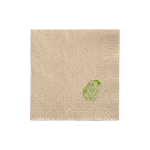 Papstar 1.000 Servietten, 2-lagig 1/4-Falz 24 cm x 24 cm natur ungebleicht