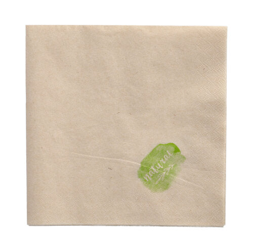 Papstar 1.000 Servietten, 2-lagig 1/4-Falz 33 cm x 33 cm natur ungebleicht