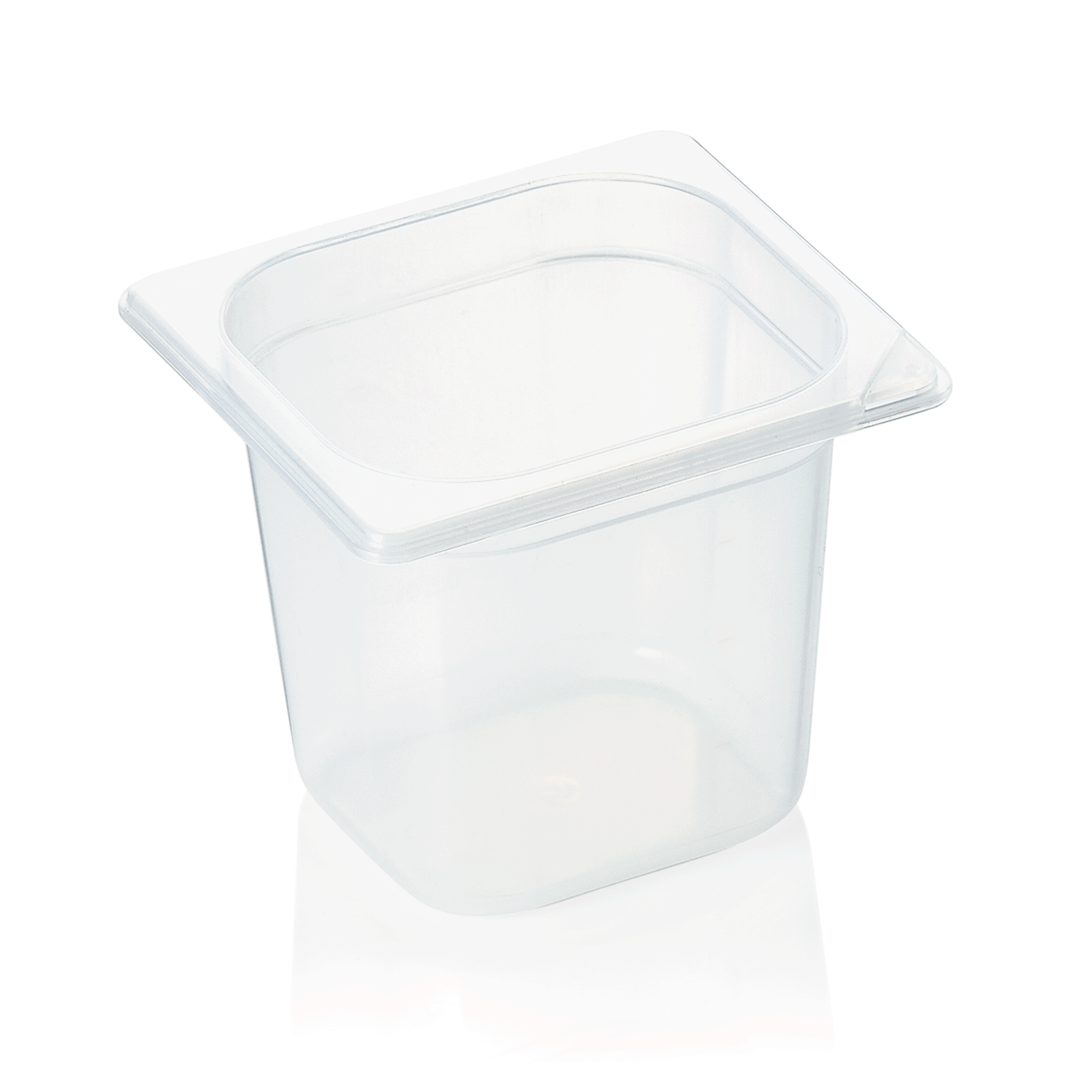 WAS Germany GN Behälter (GN1/6), Polypropylen, Weiß, Serie: GN 89, inkl. Skalierung, Inhalt: 2L (8916150)