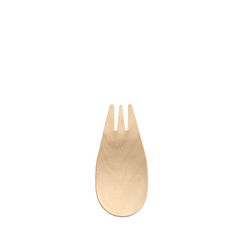 Papstar 12x 150 Fingerfood - Göffel, Holz "pure" 8,2 cm