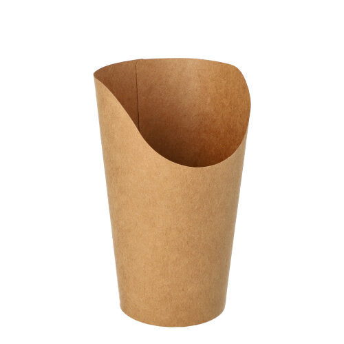 Papstar 10x 50 Wrap Cups, Pappe 470 ml 13,4 cm x 6 cm x 8 cm braun