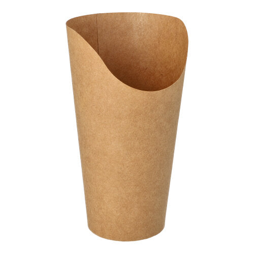 Papstar 10x 50 Wrap Cups, Pappe 590 ml 15,9 cm x 6 cm x 8 cm braun