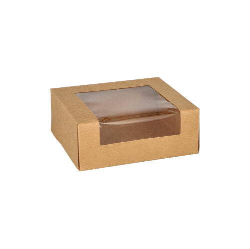 Papstar 4x 25 Sushi-Schalen, Pappe eckig 4,5 cm x 12 cm x 10 cm braun