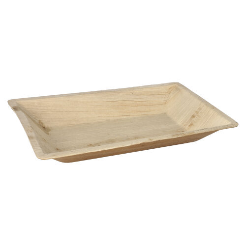 Papstar 10x 6 Teller Palmblatt "pure" eckig 3 cm x 23 cm x 16 cm natur