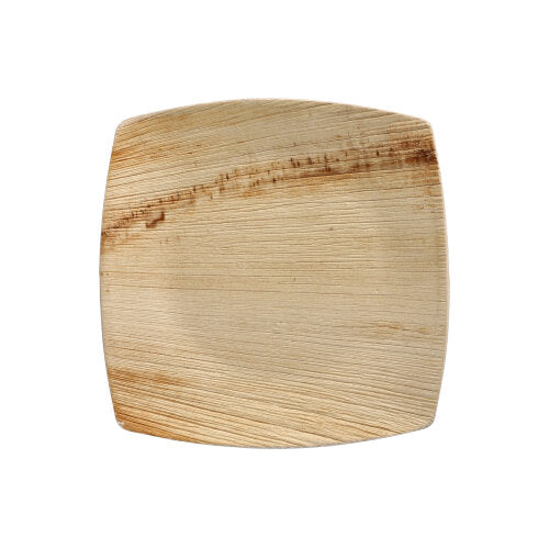 Papstar 4x 25 Teller, Palmblatt "pure" 15 cm x 15 cm natur "QUADRATO"