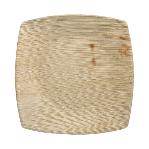 Papstar 4x 25 Teller, Palmblatt "pure" 20 cm x 20 cm natur "QUADRATO"