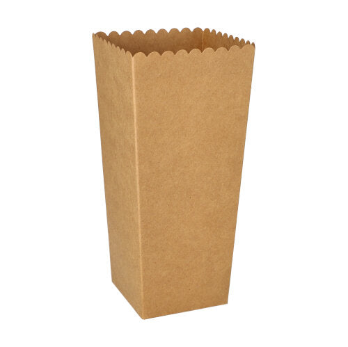Papstar 10x 100 Popcorn-Boxen Pappe "pure" eckig 1300 ml 19,7 cm x 7 cm x 7 cm braun klein