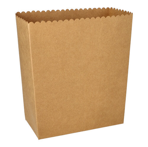 Papstar 10x 50 Popcorn-Boxen Pappe "pure" eckig 2400 ml 19,2 cm x 15,8 cm x 8 cm braun groß