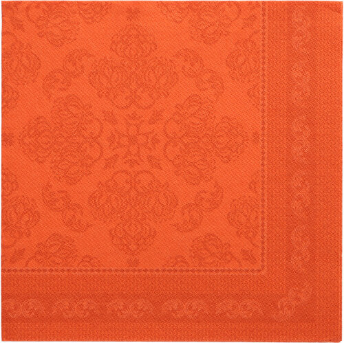 Papstar 250 Servietten "ROYAL Collection" 1/4-Falz 40 cm x 40 cm nektarine "Arabesque"