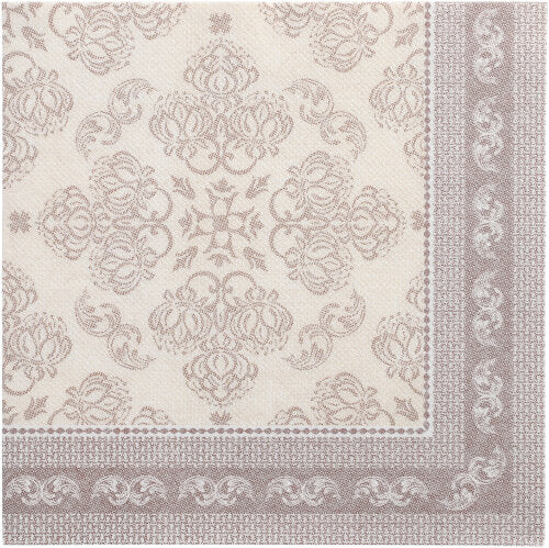 Papstar 250 Servietten "ROYAL Collection" 1/4-Falz 40 cm x 40 cm mocca "Arabesque"