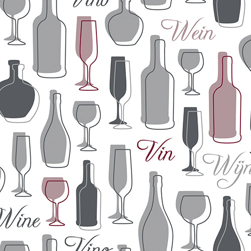 Papstar 12x 30 Servietten, 3-lagig 1/4-Falz 33 cm x 33 cm grau "Wine"
