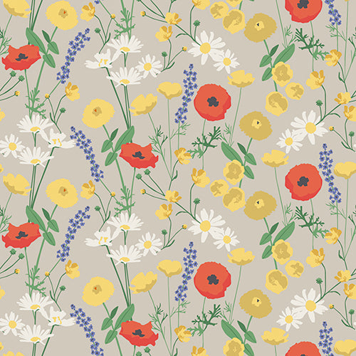 Papstar 10x 20 Servietten, 3-lagig 1/4-Falz 33 cm x 33 cm "Smörblomma"