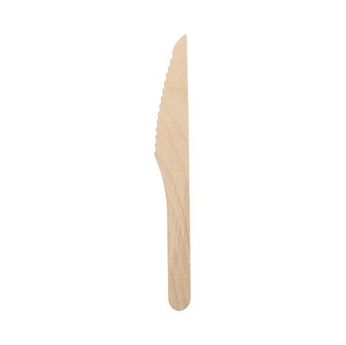 Papstar 18x 10 Messer, Holz "pure" 16,5 cm