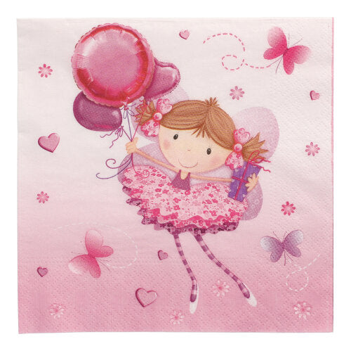 Papstar 10x 20 Servietten, 3-lagig 1/4-Falz 33 cm x 33 cm "Little Dancer"