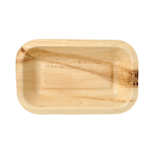 Papstar 100x Siegelschalen, Palmblatt, Natur, Serie: Pure, 24x15x4cm