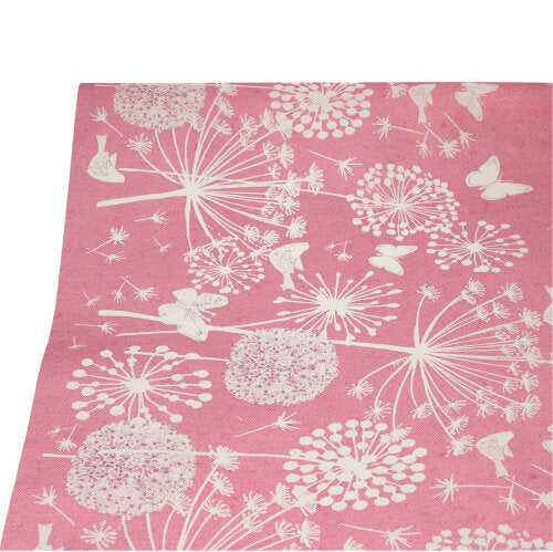 Papstar 12x Tischdecke, Papier 3 m x 1,2 m fuchsia "Meadow"