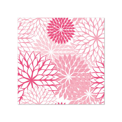 Papstar 280 Servietten, 3-lagig 1/4-Falz 25 cm x 25 cm rosa "Floralies"