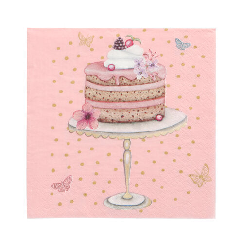 Papstar 10x 20 Servietten, 3-lagig 1/4-Falz 33 cm x 33 cm "Sweet Dream"