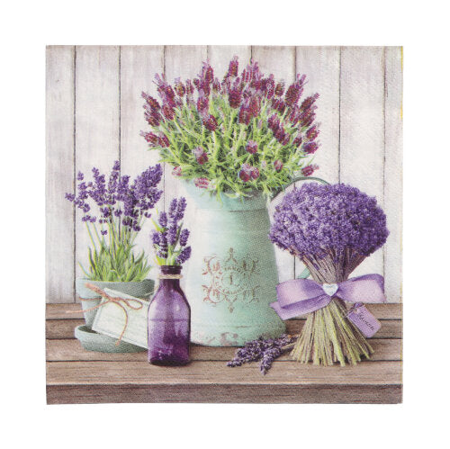 Papstar 10x 20 Servietten, 3-lagig 1/4-Falz 33 cm x 33 cm "Lavande"