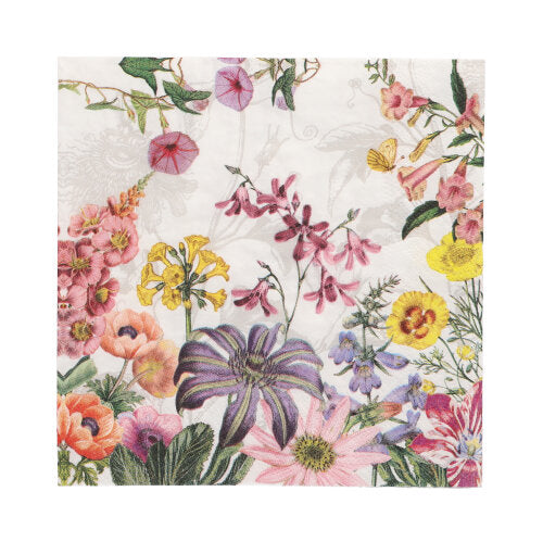 Papstar 10x 20 Servietten, 3-lagig 1/4-Falz 33 cm x 33 cm "Jardin"