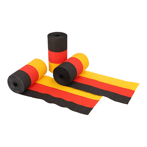 Papstar 10x 3 Krepp-Bänder 10 m x 10 cm "Deutschland"