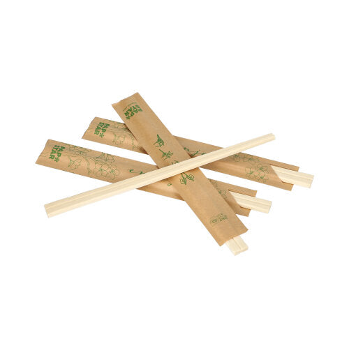 Papstar 10x 100 Paar Essstäbchen Holz "pure" 21 cm einzeln gehüllt