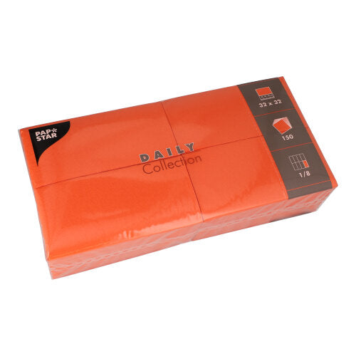 Papstar 900 Servietten, Nektarine, Serie: DAILY Collection, 1/8Falz, 32x32cm